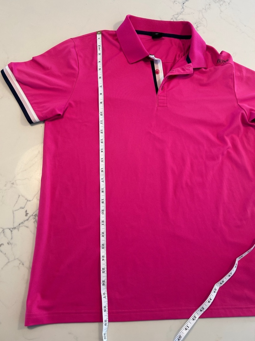 Hugo Boss Paddy Men's Pink Polo Shirt Collared, Slim Fit, Cotton, Size XXL - Picture 10 of 10